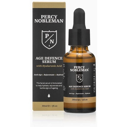 Ser Anti-Aging, Percy Nobleman, 30 ml, cu acid hialuronic, negru