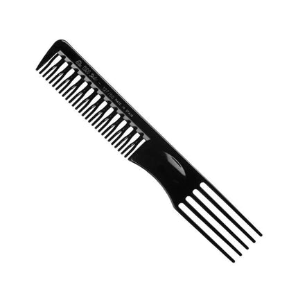 Pieptan Eurostil Curved Wooden Hair Comb, negru