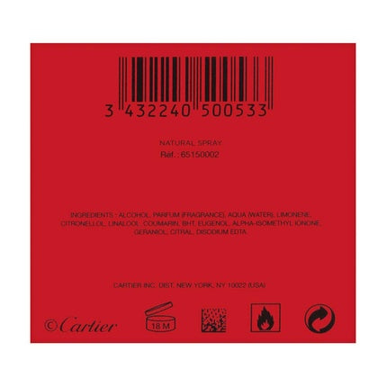 Eau de Toilette Cartier Pasha De Cartier Edition Noire 150ml
