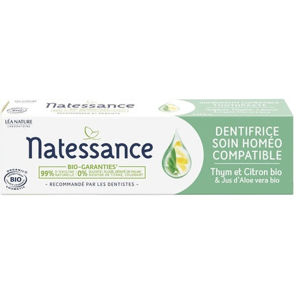 Dentifrice Natessance Homeo Care cu Busuioc și Lămâie Bio, 75ml