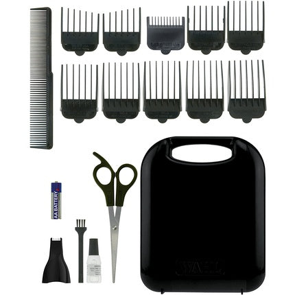 Set Mașină de Tuns și Întreținut Wahl GroomEase, Set Cadou, 12 Accesorii, Negru