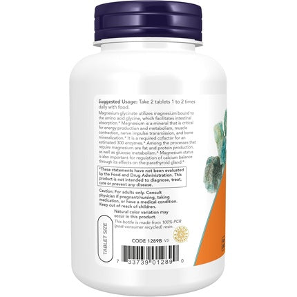 Magnesium Glycinate, NOW Foods, Highly Absorbable, 180 Capsules