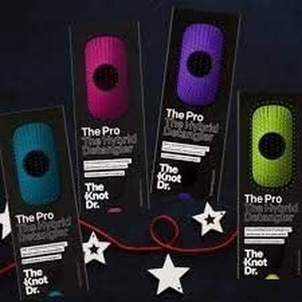 Perie păr The Knot Dr. PRO, neagră cu pernă roz