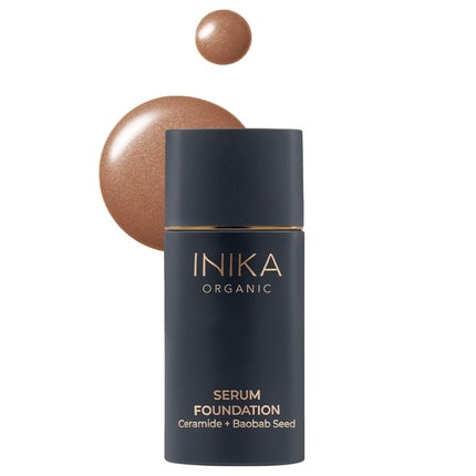Serum Foundation Inika Organic, Acoperire Medie până la Puternică, Culoare Bej, 30 ml