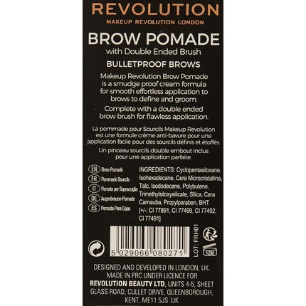 Pomadă sprâncene, Makeup Revolution, Soft Brown, 3g