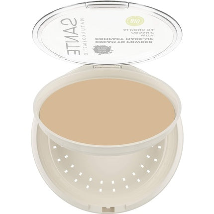 Pudră compactă, Sante Naturkosmetik, 01 Cool Ivory, 9g