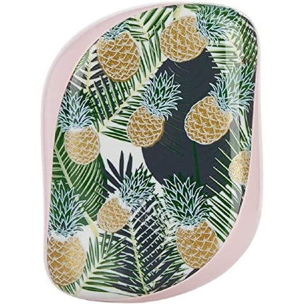 Perie de păr detanglantă Tangle Teezer Compact Styler Palms and Pineapples, roz și verde