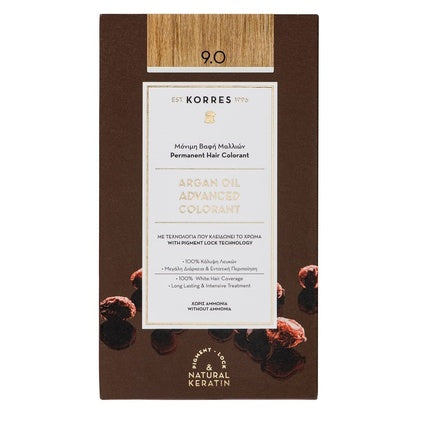 Vopsea de păr, Korres Argan Oil, Blond deschis 9.0