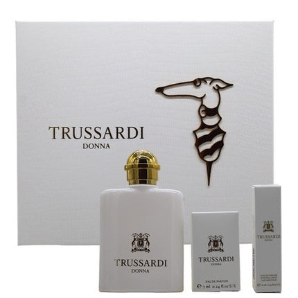 Set Parfum Trussardi Donna, 50ml EDP + 7ml EDP, Alb/Golden