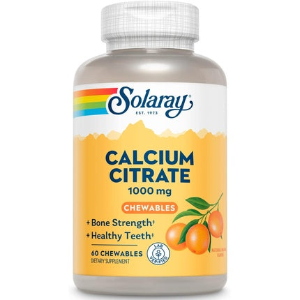 Supliment Calciu, Solaray, 1000mg, portocaliu, 60 tablete