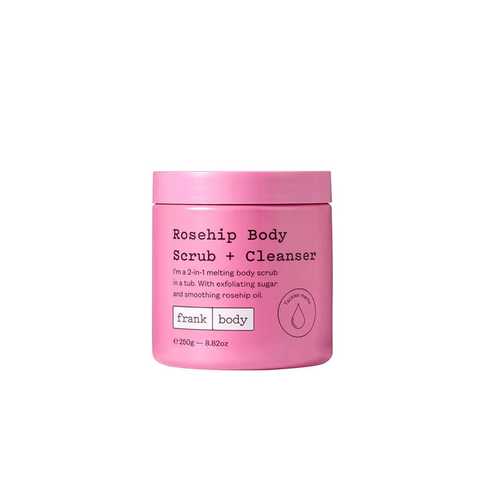 Scrub și produs de curățare pentru corp Frank Body Rosehip, 2 în 1, 250 ml