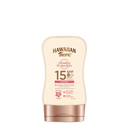 Loțiune solară Hawaiian Tropic Glowing Protection SPF 15, 100ml, Culoare crem
