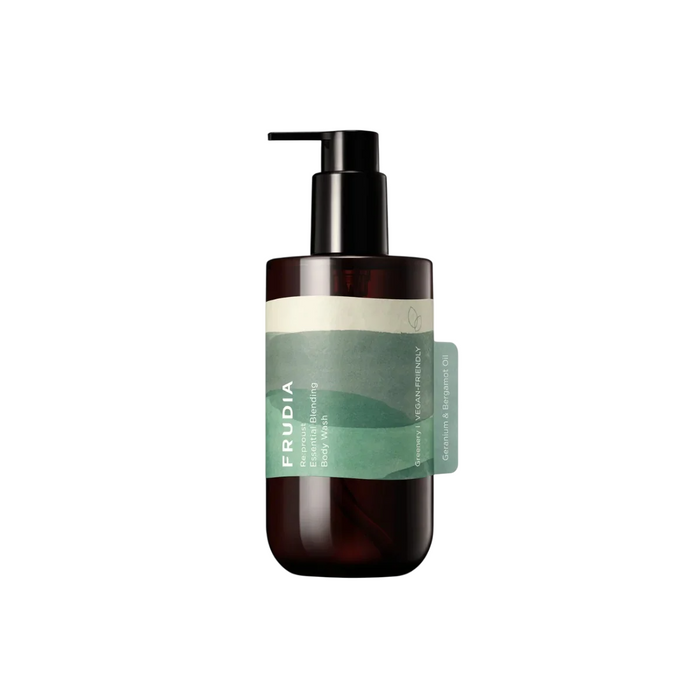 Gel de duș Frudia Re:Proust Essential Blending, cu geranium și ulei de bergamotă, 300 ml