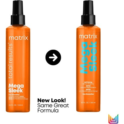 Matrix Mega Sleek, Spray de netezire cu protecție termică, portocaliu, 250ml