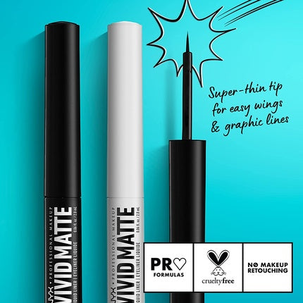 Eyeliner lichid, NYX, Ultra Pigmentat, Negru