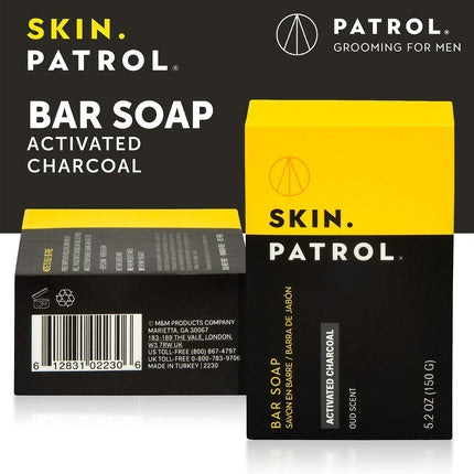 Săpun Bară Skin Patrol, Cărbune Activ, Fără Sulfat și Parabeni, Negru, 150 g