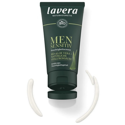 Cremă Hidratantă Facială Lavera Men Sensitive, 70 g, Verde