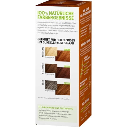 Sante Naturkosmetik, 100% Plant Hair Color Powder 07 Mahogany Red, 130 g, pudră vopsitoare pentru păr
