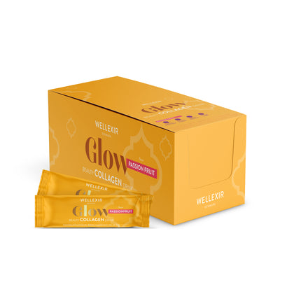 Wellexir Glow Beauty Drink, Passion Fruit, Colagen, 50 buc