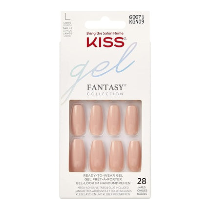 Unghii False Kiss, Fantasy Collection, Ab Fab, Culoare Nude, Mărime L