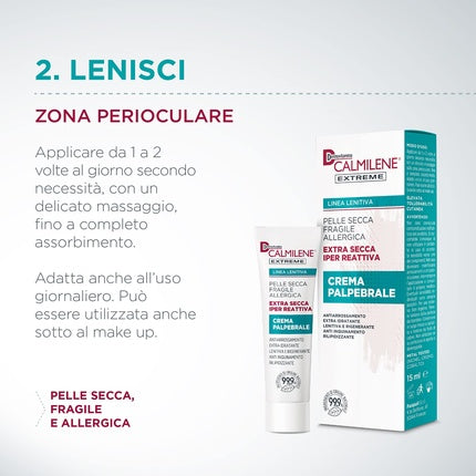Cremă Palpebrală, Dermovitamina, Calmilene, 15ml, Alb