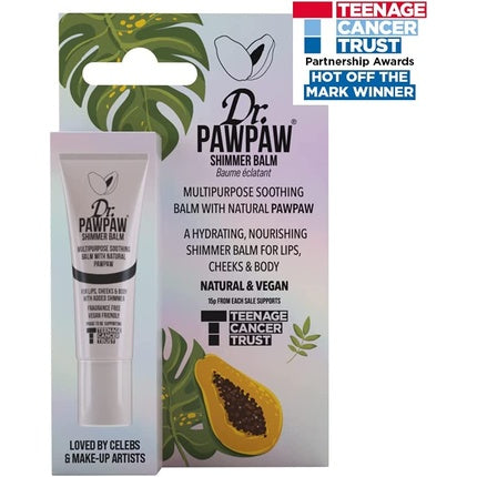 Balsam Buze Dr. Pawpaw Shimmer Balm, 10ml, Argintiu