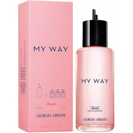 Eau de Parfum, Giorgio Armani, My Way Floral Recharge, roz transparent, 150ml