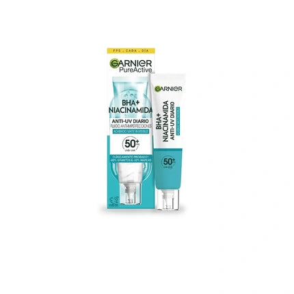 Fluid anti-imperfecțiuni Garnier Pure Active BHA Niacinamide SPF50, 40 ml