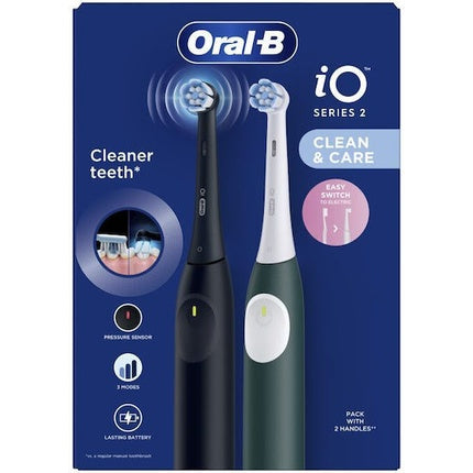 Periuță de dinți electrică Oral-B iO Series 2, Culoare verde și neagră