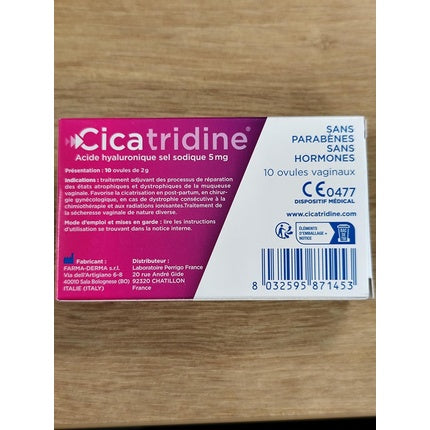 Supozitoare Vaginale Cicatridine Plus pentru Uscăciunea Vaginală, 10 bucăți