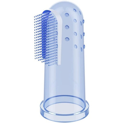 Set perie dentară pentru bebeluși Babyono, perie deget silicone, culoare albastră