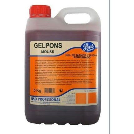 Gel de spălat mâini Pons Gelpoms Mouss, 5L, cu dozator