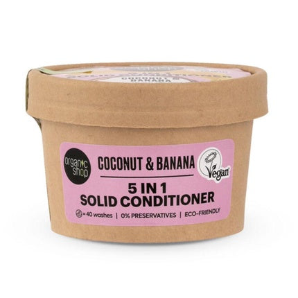 Condiționar Solid Natura Siberica Coconut & Banana 5in1, 60g