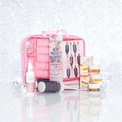 Set îngrijire păr, Revolution Beauty, roz, protector termic