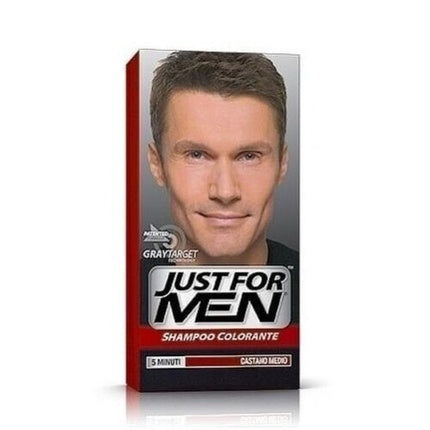 Șampon Colorant pentru Barbați, Just For Men, Culoare Castaniu Mediu, 30ml