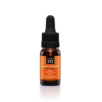 Supliment alimentar lichid Labs212, Vitamin D3 + K2 Mk7, 10ml