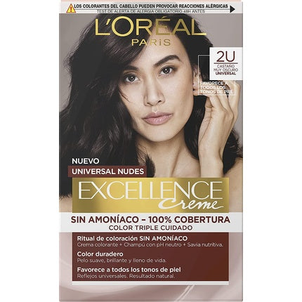 Vopsea de păr, L'Oréal Paris, Excellence Creme, brunet închis