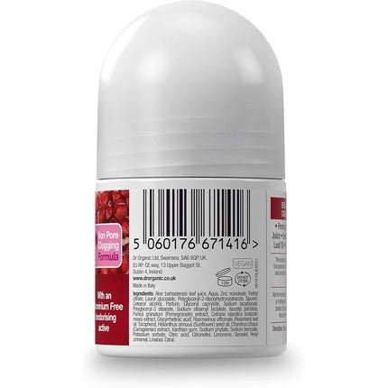 Deodorant Dr Organic cu Rodie Roll On 50 ml
