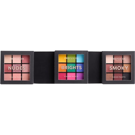 Set farduri de pleoape, Profusion Cosmetics, multi-finish, 3 bucati