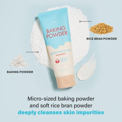 Spumă de curățare, Etude, Baking Powder, crem-albastru, 160ml