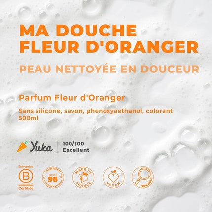Gel de duș Energie Fruit, pH Neutru, Orange Blossom & Organic Linseed Oil, Vegan
