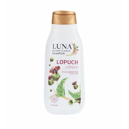 Șampon Alpa Luna cu extract de lopuș, 430ml, alb cu capac aur
