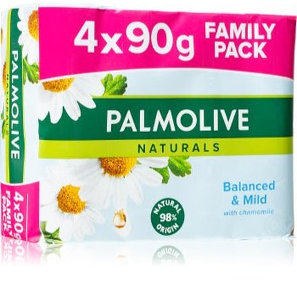 Săpun Palmolive Naturals cu Mușețel, 4x90g, Ambalaj Familial