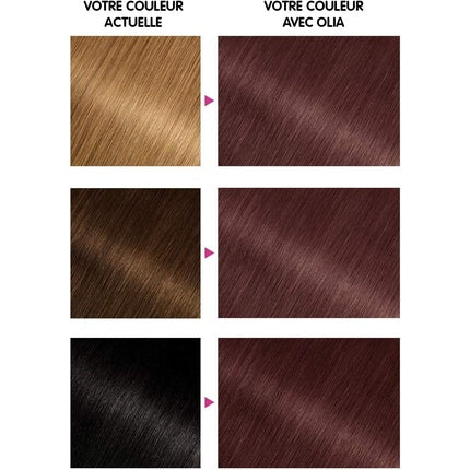 Colorație permanentă pentru păr, Garnier Olia, Chocolat Glacé, 60% uleiuri, 193 g