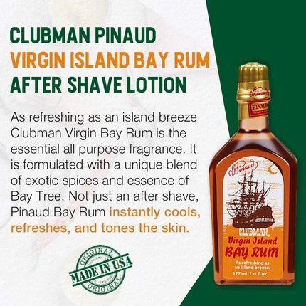 Lichid de după bărbierit Clubman Pinaud Virgin Island Bay Rum 177ml