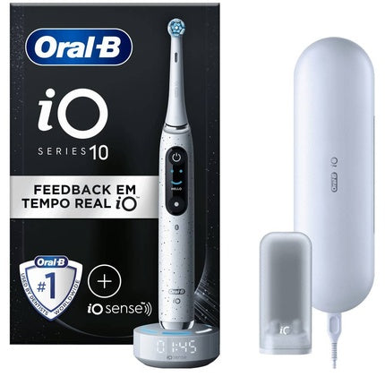 Periuță dentară electrică Oral-B iO Series 10, Design Premium, Alb Argintiu