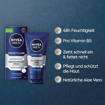 Nivea Men Protect & Care Face Care Cream Soothing Moisturizer, 75ml