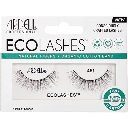 Gene false Ardell ECO Lash 451, fibre naturale, bandă organică