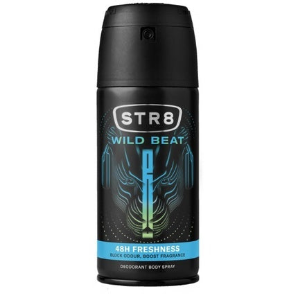 Str8 Wild Beat Deodorant Spray, 139 g, negru