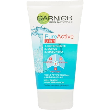 Scrub facial 3in1, Garnier Skinactive, 150ml